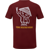 Burgandy Unisex T-Shirt - Chopstick Neddy on back